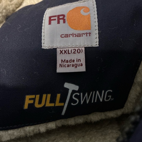 Carhartt FR Womens 2XL Full Swing Hooded Sherpa Lined Jacket Quick Duck Coat NWT - Picture 3 of 13